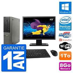 PC DELL OptiPlex 990 DT Ecran 19" Intel G630 RAM 8Go Disque 1To Windows 10 Wifi - Occasion