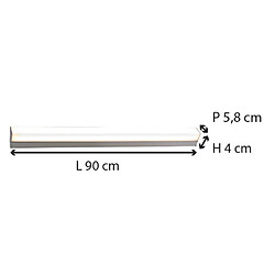 Réglette spéciale Salle de Bains IP44 (90cm 18W 1410LM 4000K) Chrome - Voltman