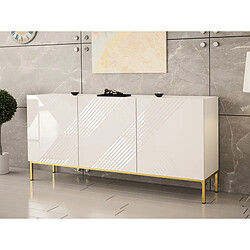 Bestmobilier Celeste - buffet bas - 160 cm - style contemporain