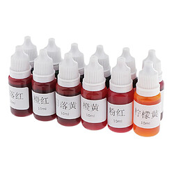 12 Couleurs Colorant Alimentaire Nourriture DIY Colorer Savon pour Loisirs Créatifs Mix Couleurs Art Artisanat 10 ML