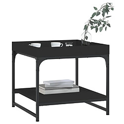 Avis ComfortXL Table Basse Noir 49,5x49,5x45 Cm Bois D'ingénierie