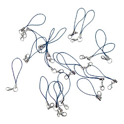 Acheter 20pcs bricolage mobile téléphone portable trousseau longe charmes bricolage corde bleu