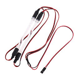 2Pcs Barre lumineuse à LED pour tube de châssis LED pour voiture sur chenilles modèle 1/10 RC rouge pas cher