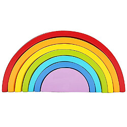 Avis Universal 7 couleurs/Ensemble Blocs de construction en bois Arc-en-ciel Jouets pédagogiques pour la petite enfance