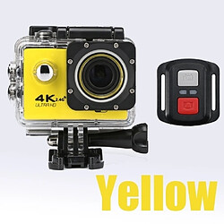 Acheter Wewoo Obturateur WIFI caméra d'action étanche vélo 4K Ultra Diving 60PFS casque Cam Sports sous-marins 1080 P (Jaune)