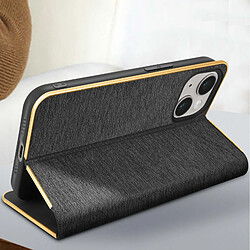 Acheter Avizar Étui pour iPhone 14 Porte-carte et Support vidéo Luna Book Gold Noir et Doré