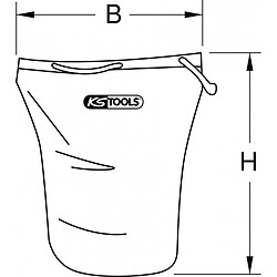 KS TOOLS 117.1612 Sac de transport pour casque de protection, L.480 mm