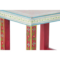 Pegane Set de 2 tables d'appoints en bois de manguier multicolore