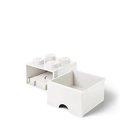 Brique de rangement empilable avec tiroir blanc - Lego Décoration