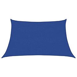 vidaXL Voile d'ombrage 160 g/m² Bleu 3/4x2 m PEHD