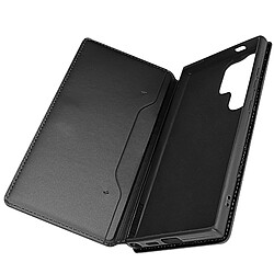 Avizar Étui pour Samsung Galaxy S24 Ultra Double Poche Fonction Support Noir