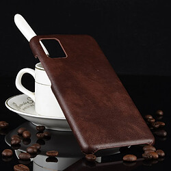 Wewoo Coque Pour Galaxy A51 Shockproof Litchi Texture PC + PU Case Brown