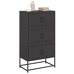 Avis vidaXL Buffet noir 68,5x38,5x123,5 cm acier