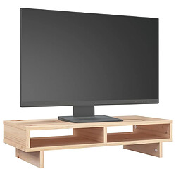 Avis vidaXL Support pour moniteur 60x27x14 cm Bois de pin solide