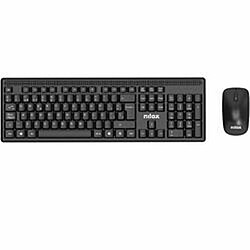 clavier et souris Nilox NXKMWE011 Noir Espagnol Qwerty