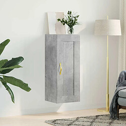 Maison Chic Armoire murale,Meuble de Rangement pour salon,cuisine gris béton 34,5x34x90 cm bois d'ingénierie -MN26848