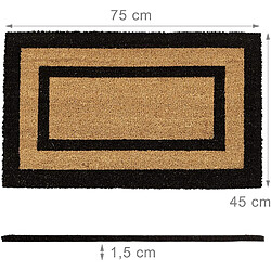 Helloshop26 Paillasson tapis de sol porte d’entrée essuie-pieds long fibres de coco tapis 13_0001876