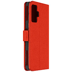 Avizar Housse Xiaomi Poco F4 GT Clapet Portefeuille Fonction Support Vidéo rouge