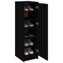 Acheter Maison Chic Armoire à Chaussures Noir,Meuble de Rangement à Chaussures 30x35x100 cm bois d'ingénierie -MN79123