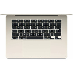 Apple MacBook Air Ordinateur portable 38,9 cm (15.3') Apple M M3 8 Go 256 Go SSD Wi-Fi 6E (802.11ax) macOS Sonoma Beige