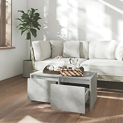 Avis Maison Chic Table basse,Table Console Table d'appoint, Table pour salon Gris béton 90x50x41,5 cm Aggloméré -MN20848