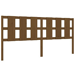 vidaXL Tête de lit Marron miel 205,5x4x100 cm Bois massif de pin