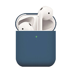 Coque en silicone airpods mats bleu nuit pour votre Apple AirPods (2019)/(2016)