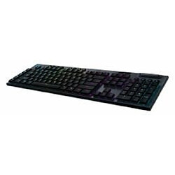 Logitech Gaming G915 - Tastatur - Hintergrundbeleuchtung - USB, Bluetooth, LIGHTSPEED - US International - Schlüsselschalter: GL Linear - Schwarz - Version Allemande