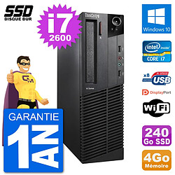 PC Lenovo ThinkCentre M92p SFF Intel i7-2600 RAM 4Go SSD 240Go Windows 10 Wifi - Occasion