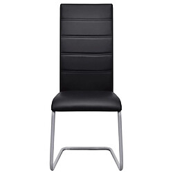 Avis Maison Chic Lot de 4 Chaises à manger cantilever,Chaises de cuisine style scandinave - noir similicuir -MN74425