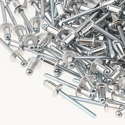 Avis 500 PACK DOME HEAD POP RIVETS OUVERTS EN ACIER INOXYDABLE 4.8mm 4.8x6mm