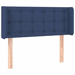 Maison Chic Tête de lit scandinave avec oreilles,meuble de chambre Bleu 103x16x78/88 cm Tissu -MN68260