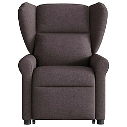 Avis vidaXL Fauteuil inclinable électrique marron foncé tissu