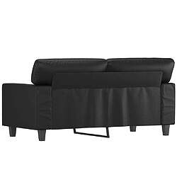 Maison Chic Canapé à 2 places,Sofa de Salon,Canapé droit Noir 120 cm Similicuir -GKD136519 pas cher