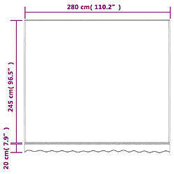 vidaXL Tissu de remplacement pour auvent rayures rouges et blanches pas cher