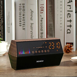 MIABOO Double Haut-parleur Haut-parleur Bluetooth sans fil Radio FM Soutien AUX TFmarron