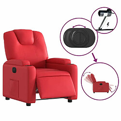 Maison Chic Fauteuil Relax pour salon, Fauteuil inclinable électrique Rouge Similicuir -GKD71769 pas cher