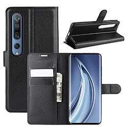 Etui en PU avec support noir pour votre Xiaomi Mi 10/10 Pro