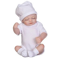 26cm mignon silicone souple bébé réaliste nouveau-né bébé en vêtements blancs