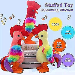 Universal Électrique Crihing Poulets Toy Fun Singing Roosters en peluche Toy anniversaire Giftï¼redï¼ ‰ pas cher