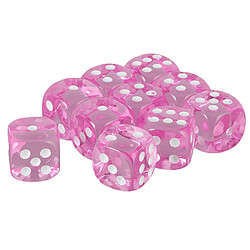 Acheter Lot De 10 Dés En Acrylique D6 à Six Faces Pour Du0026D TRPG Party Board Game Toys Pink