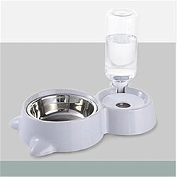 Universal Alimentateur pour animaux de compagnie Bol pour chiens non glissant en acier inoxydable Répartiteur d'eau automatique pour chiots et chats Conteneur mignon de nourriture pour animaux de compagnie pour chatons