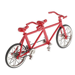 Échelle 1:16 Vélo Tandem Vélo Modèle Réplique Jouet Collectibles Plein Rouge pas cher