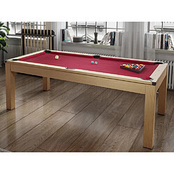 Vente-Unique Table transformable - Billard & Ping-pong BALTHAZAR - 213*112*81.5cm - Rouge