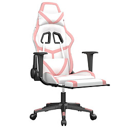 Avis Maison Chic Chaise de jeu, Chaise gaming de massage avec repose-pied, Fauteuil gamer,Chaise de Bureau Blanc&Rose Similicuir -GKD96840