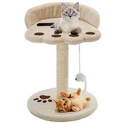 Arbre à chat,niche pour chat avec griffoir en sisal 40 cm Beige et Marron -MN14495