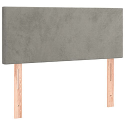 vidaXL Tête de lit Gris clair 80x5x78/88 cm Velours