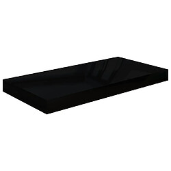 Maison Chic Étagère murale flottante,Etagère de rangement flottante Noir brillant 50x23x3,8 cm MDF -MN45064