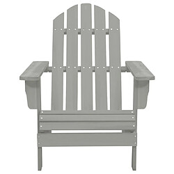 Maison Chic Chaise de jardin - Fauteuil d'extérieur Bois Gris -MN20703