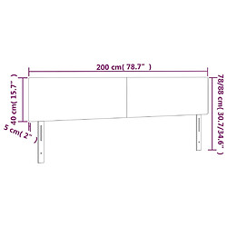 vidaXL Têtes de lit 2 pcs Cappuccino 100x5x78/88 cm Similicuir pas cher